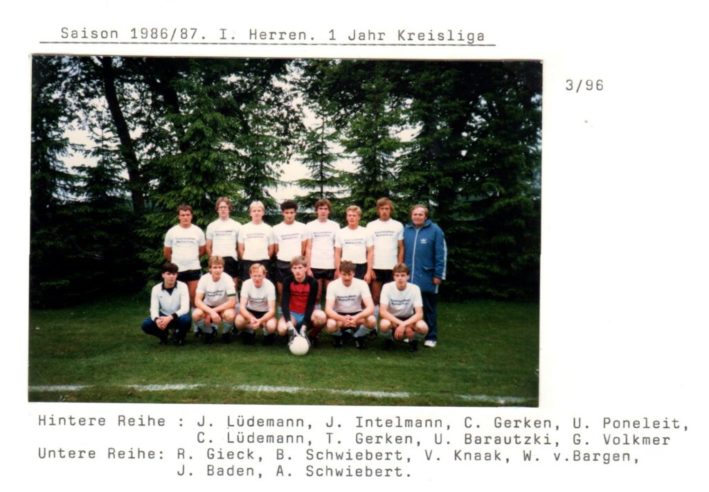 I.-Herren-1986-1987-1.-Jahr-Kreisliga-1